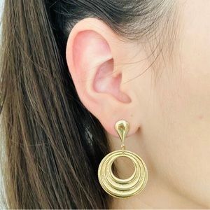 Open Circle Dangle Earrings